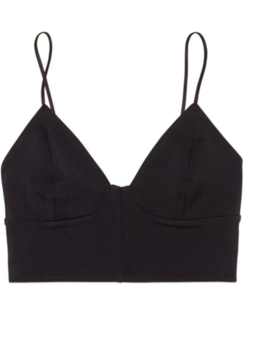 Aritzia free ling Black Spaghetti Strap Bustier Top festival whimsy goth sz 0